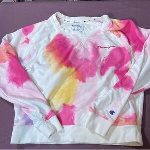 Champion Tie Dye Sweatshirt - (kid's L / women's S)